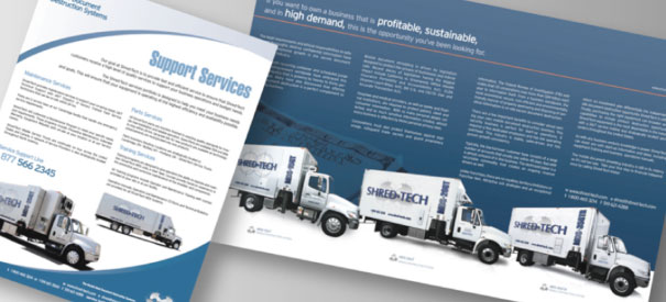 photo of Shred-Tech brochures